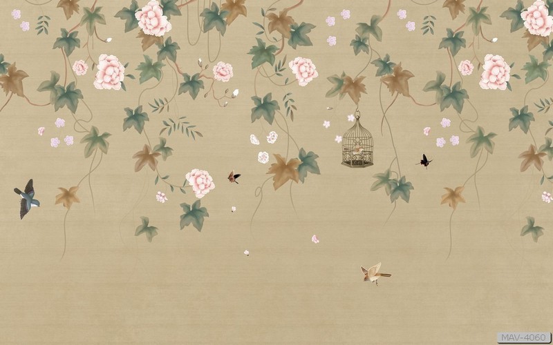 Cây hoa hồng leo và chim MAV-4060 